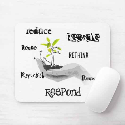 Recyceln Sie freundliche Mausunterlage Mousepad (Mit Mouse)