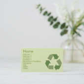 Recyceln Sie - Geschäft Visitenkarte (Stehend Vorderseite)