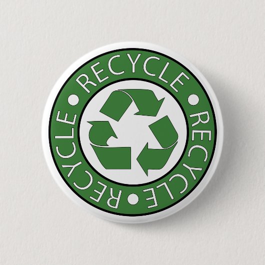 Recyceln Sie Grün Button (Vorderseite)