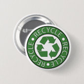 Recyceln Sie Grün Button (Vorne & Hinten)