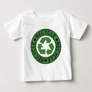 Recyceln Sie grüne Buchstaben des Logo-BK Baby T-shirt