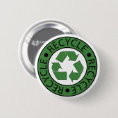 Recyceln Sie grüne Buchstaben des Logo-BK Button (Vorne & Hinten)
