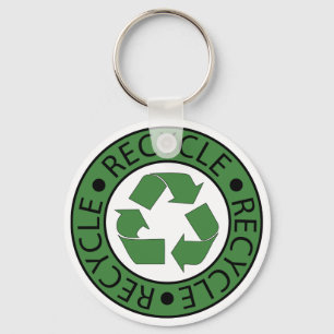 Recyceln Sie grüne Buchstaben des Logo-BK Schlüsselanhänger