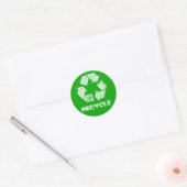 Recyceln Sie grüne Vintage-Aufkleber Runder Aufkleber (Umschlag)