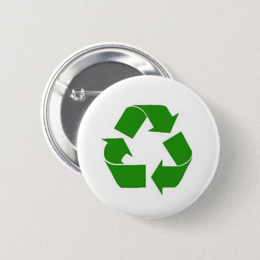 recyceln Sie grünen Knopf Button (Vorne & Hinten)