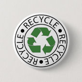 Recyceln Sie grünes Ceter Logo Button (Vorderseite)