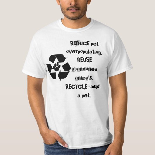 Recyceln Sie Haustiert-stück T-Shirt (Vorderseite)