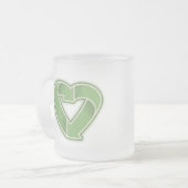 Recyceln Sie Herz Mattglastasse (Vorderseite Links)