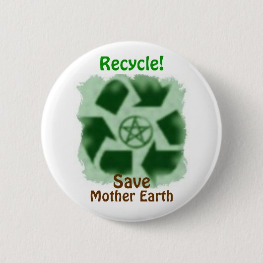 Recyceln Sie Knopf Button (Vorderseite)