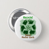 Recyceln Sie Knopf Button (Vorne & Hinten)