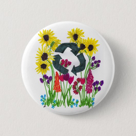 Recyceln Sie Knopf Button (Vorderseite)