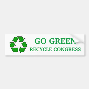 Recyceln Sie Kongreß Autoaufkleber