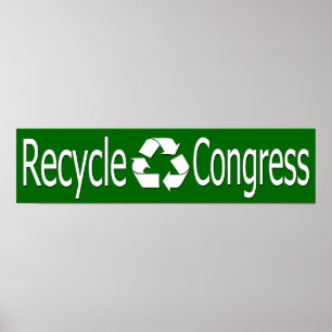 Recyceln Sie Kongress-Plakat Poster