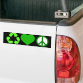 Recyceln Sie Liebe und Frieden Autoaufkleber (Auf Lkw)