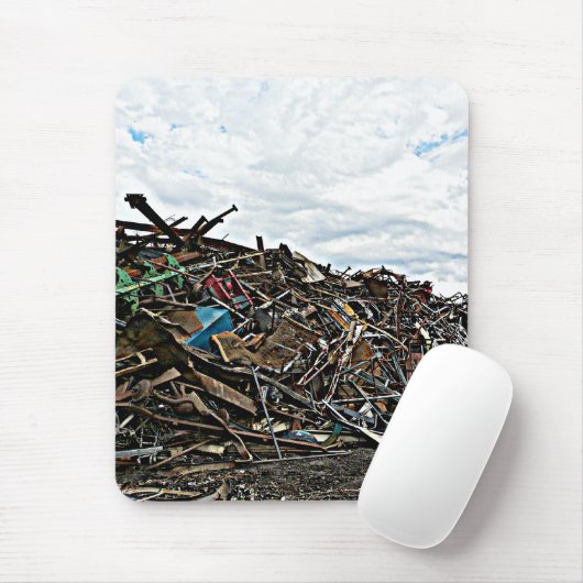 Recyceln Sie Metallschrott am Junkyard Mousepad (Mit Mouse)