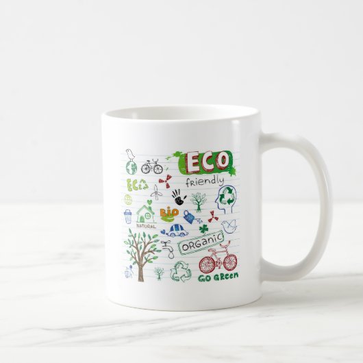 Recyceln Sie ökologisches Kaffeetasse (Rechts)