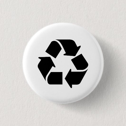 Recyceln Sie Piktogramm-Knopf Button (Vorderseite)