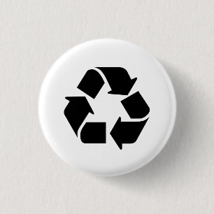 Recyceln Sie Piktogramm-Knopf Button
