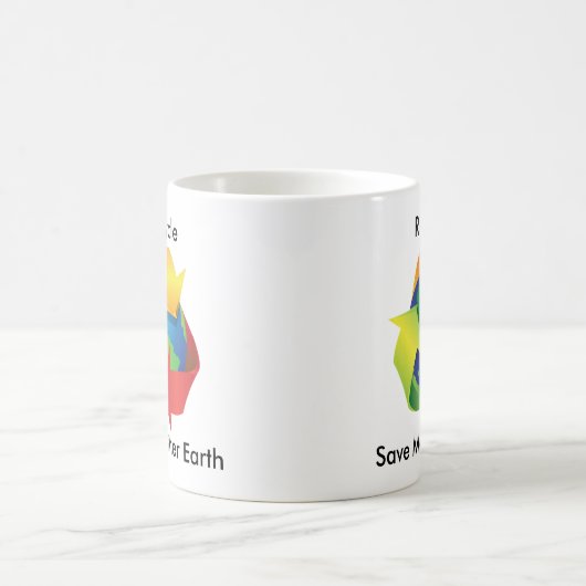 Recyceln Sie retten Mutter-ErdTasse Kaffeetasse (Mittel)