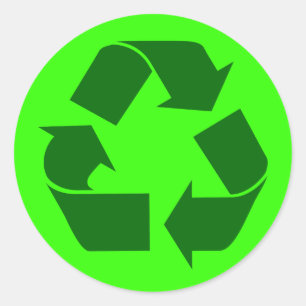 recyceln Sie Runder Aufkleber