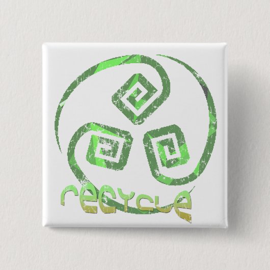 Recyceln Sie Stammes- Knopf Button (Vorderseite)