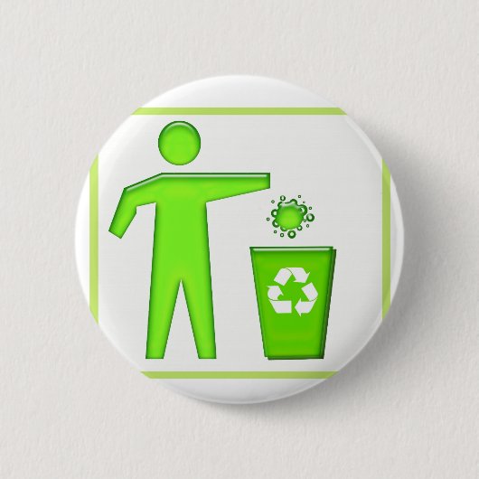 Recyceln Sie Symbol Button (Vorderseite)