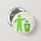 Recyceln Sie Symbol Button (Vorne & Hinten)
