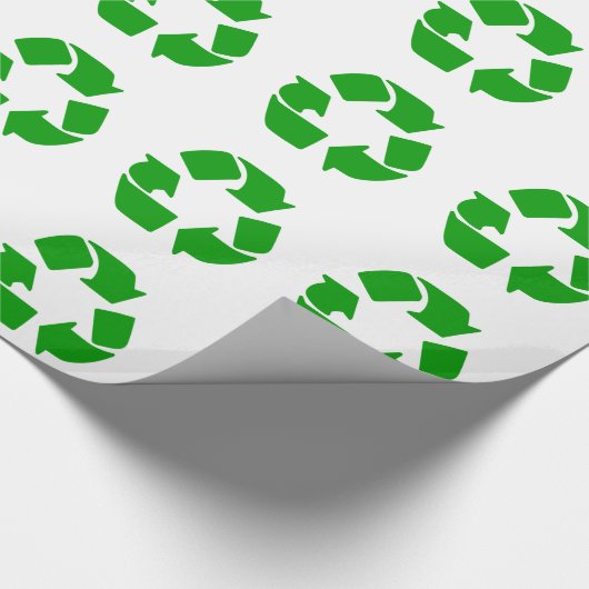 Recyceln Sie Symbol Geschenkpapier (Ecke)