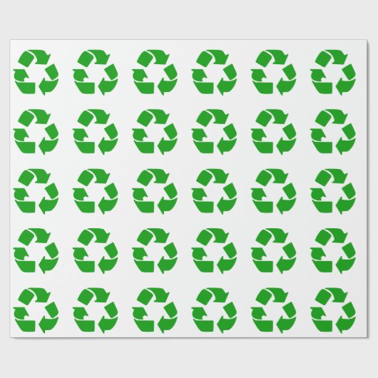 Recyceln Sie Symbol Geschenkpapier (Flach)