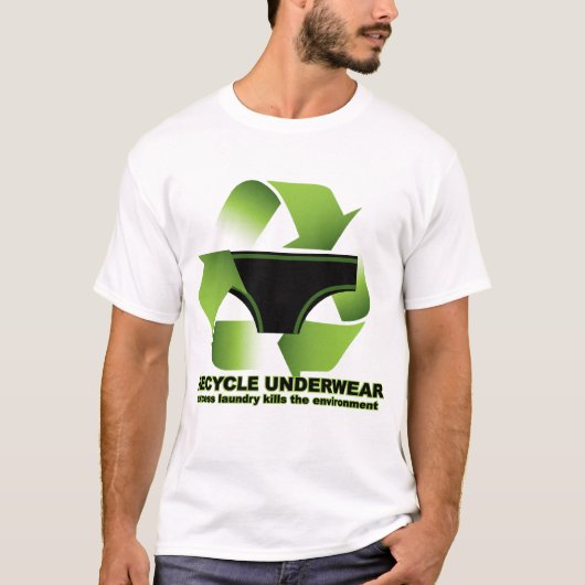 Recyceln Sie Unterwäsche T-Shirt (Vorderseite)