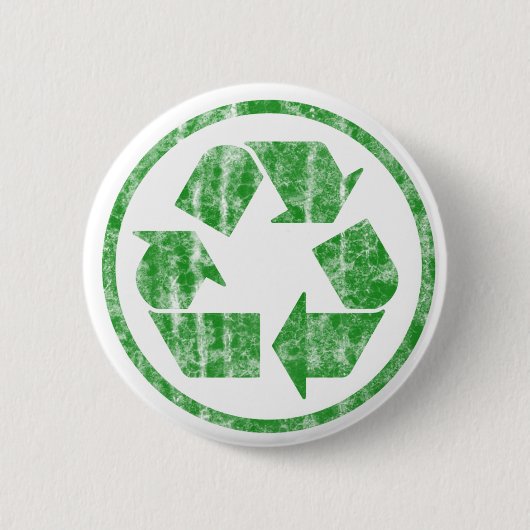 Recyceln, um die Planeten-Erde, Symbol zu retten Button (Vorderseite)