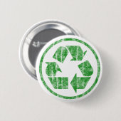 Recyceln, um die Planeten-Erde, Symbol zu retten Button (Vorne & Hinten)