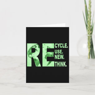 Recyceln Wiederverwenden Erneuern Umdenken Für den Karte