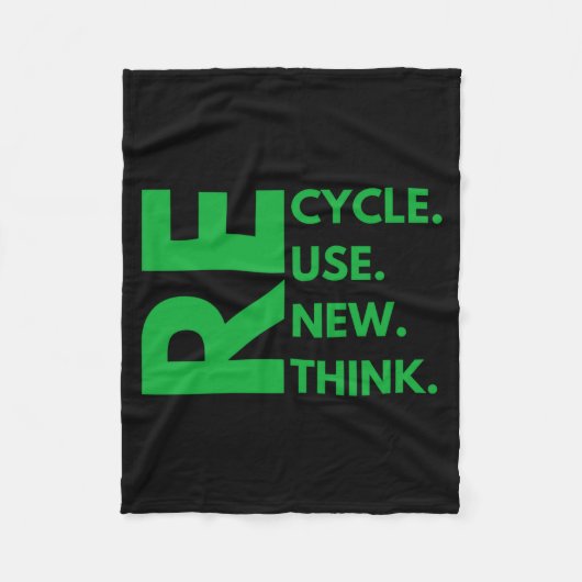 Recyceln Wiederverwenden Erneuern Umdenken Tag der Fleecedecke (Vorderseite)