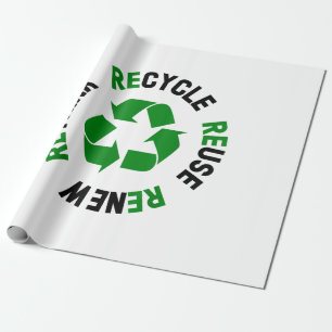 Recyceln Wiederverwenden Erneuern Umdenken Tag der Geschenkpapier