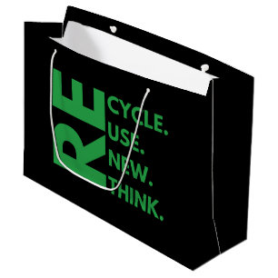 Recyceln Wiederverwenden Erneuern Umdenken Tag der Große Geschenktüte