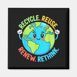 Recyceln Wiederverwenden Erneuern Umdenken Tag der Magnet