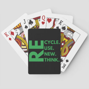 Recyceln Wiederverwenden Erneuern Umdenken Tag der Spielkarten