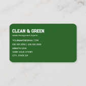 Recycelnd Abfallbewirtschaftung Visitenkarte (Rückseite)