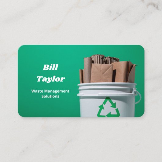 Recycelnd Abfallbewirtschaftung Visitenkarte (Vorderseite)