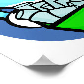 Recycelnd animierte Erde Poster (Ecke)