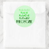 Recycelnd Aufkleber zur Sensibilisierung (Tasche)