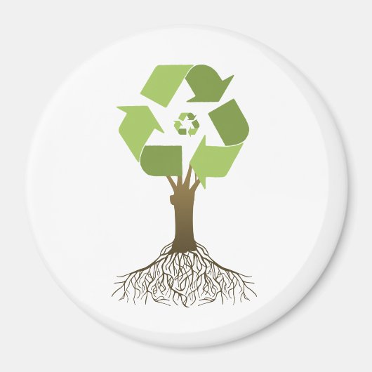RECYCELND BAUM MAGNET (Vorne)