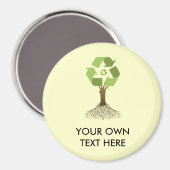 RECYCELND BAUM MAGNET (Vorderseite/Rückseite)