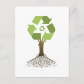RECYCELND BAUM POSTKARTE (Vorderseite)