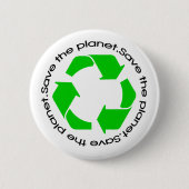 Recycelnd Bewusstsein | Schaltfläche Planet speich Button (Vorderseite)