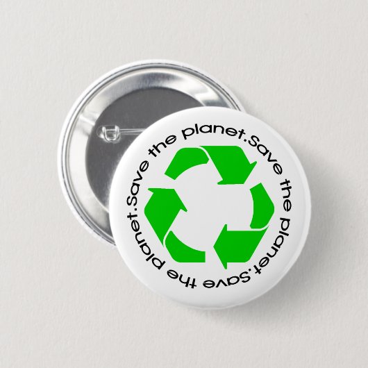 Recycelnd Bewusstsein | Schaltfläche Planet speich Button (Vorne & Hinten)