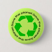 Recycelnd Bewusstsein | Schaltfläche Planet speich Button (Vorderseite)