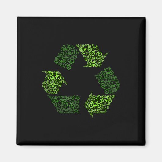 Recycelnd Bicycle Nature Protection Umwelt Magnet (Vorne)