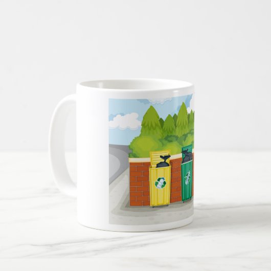 Recycelnd Bins Kaffeetasse (Vorderseite Links)